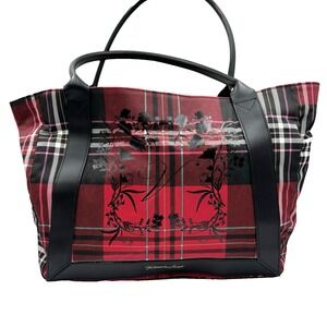 NWT Victorias Secret Large Plaid Winter  Tote Women's Handbags Travel Essentials